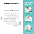 Artiss 3D Peel Stick Wall Tiles Self Adhesive White 10 Sheets
