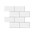 Artiss 3D Peel Stick Wall Tiles Self Adhesive White 10 Sheets