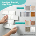 Artiss 3D Peel Stick Wall Tiles Self Adhesive White 10 Sheets