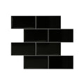 Artiss 3D Peel and Stick Wall Tiles Self Adhesive Subway Backsplash 10 Sheets, Black