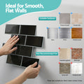 Artiss 3D Peel Stick Wall Tiles Self Adhesive Subway 10 Sheets Black