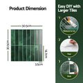 Artiss 3D Peel and Stick Wall Tiles Self Adhesive LinearGrid Backsplash 10 Sheets, Green