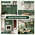 Artiss 3D Peel Stick Wall Tiles Self Adhesive Green 10 Sheets