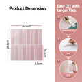 Artiss 3D Peel and Stick Wall Tiles Self Adhesive LinearGrid Backsplash 10 Sheets, Pink