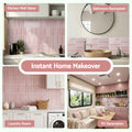 Artiss 3D Peel Stick Wall Tiles Self Adhesive 10 Sheets Pink