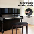 Alpha Piano Bench Wooden PU Leather Storage Stool