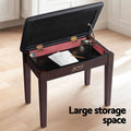 Alpha Piano Bench Wooden PU Leather Storage Stool