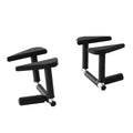 Everfit Pull Up Bar Dip Station 2Pc 120kg Foldable Home Gym Black