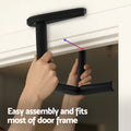 Everfit Pull Up Bar Dip Station 2Pc 120kg Foldable Home Gym Black