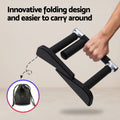 Everfit Pull Up Bar Dip Station 2Pc 120kg Foldable Home Gym Black