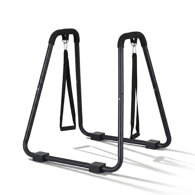 Everfit Dip Station Parallel Bars Home Gym Stand Calisthenics Black
