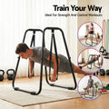 Everfit Dip Station Parallel Bars Home Gym Stand Calisthenics Black