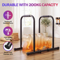 Everfit Dip Station Parallette Bars Home Gym Workout Stand Black