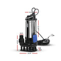 Giantz 2000W Submersible Dirty Water Pump Automatic Steel