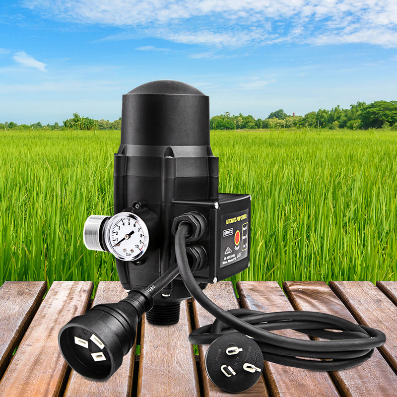 Giantz Water Pressure Pump Controller Auto Switch Electric Black