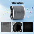 Devanti HEPA Air Purifier Filter H11 Carbon 3-Layer Replacement