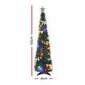 Jingle Jollys Pop Up Christmas Tree Pre Decorated Multicolour LED 155cm