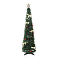 Jingle Jollys Pop Up Christmas Tree Pre Decorated Multicolour LED 155cm