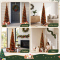 Jingle Jollys 160cm Pop Up Christmas Tree Artificial Christmas Tree Golden Maple Leaf