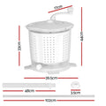 Devanti Portable Washing Machine Manual Spin Dryer Compact 4.5kg