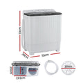 Devanti Portable Washing Machine Twin Tub 4.5kg Compact