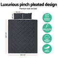 Giselle Diamond Pinch Quilt Cover Set Black KING Bed