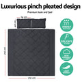 Giselle Quilt Cover Set Diamond Pinch Black QUEEN 3pcs