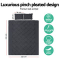 Giselle Diamond Quilt Cover Set SUPER KING Black
