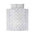 Giselle Quilt Cover Set Diamond Pinch Grey QUEEN