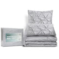 Giselle Quilt Cover Set Diamond Pinch Grey QUEEN