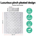 Giselle Quilt Cover Set Diamond Grey SUPER KING 100% Cotton