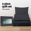 Giselle Quilt Cover Set QUEEN Classic Black