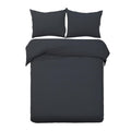 Giselle Bedding Quilt Cover Set Black SUPER KING 100% Cotton
