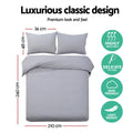 Giselle Bedding Quilt Cover Set KING Grey Classic