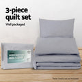 Giselle Bedding Quilt Cover Set KING Grey Classic