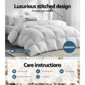Giselle 500GSM Duck Down Feather Quilt Super King