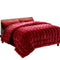 Giselle Faux Mink Quilt Burgundy SUPER KING