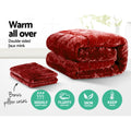 Giselle Faux Mink Quilt Burgundy SUPER KING