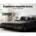 Giselle Faux Mink Quilt Charcoal DOUBLE