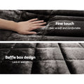 Giselle Faux Mink Quilt Charcoal QUEEN Size
