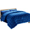 Giselle Faux Mink Quilt Blue Super King Size Doona