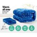 Giselle Faux Mink Quilt Blue Super King Size Doona