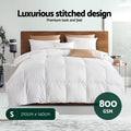 Giselle 800GSM Goose Down Quilt Single Winter Doona Comforter
