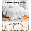 Giselle 800GSM Goose Down Feather Quilt Super King