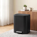 Cefito 20L Trash Bin Steel Pedal Bins Soft Close Kitchen Rubbish Waste Can Black