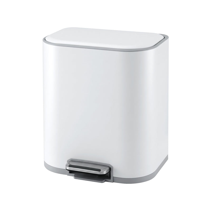 Cefito 20L Trash Bin Steel Pedal Bins Soft Close Kitchen Rubbish Waste Can White