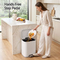 Cefito 20L Trash Bin Steel Pedal Bins Soft Close Kitchen Rubbish Waste Can White