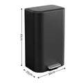 Cefito 30L Pedal Rubbish Bin Kitchen Trash Garbage Waste Can Soft Close Black