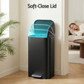 Cefito 30L Pedal Rubbish Bin Kitchen Trash Garbage Waste Can Soft Close Black