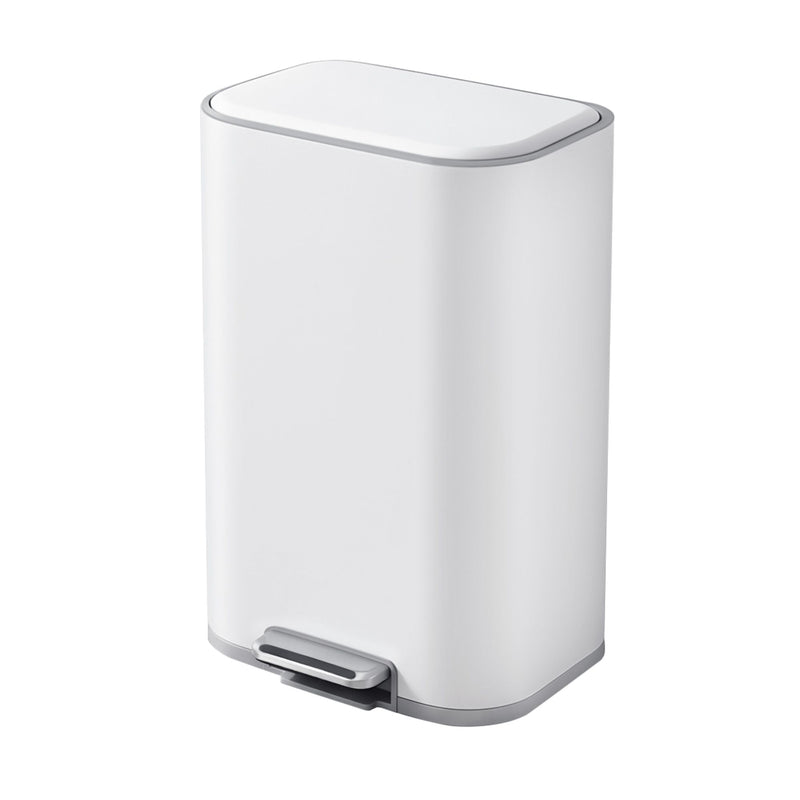 Cefito 30L Pedal Rubbish Bin Kitchen Trash Garbage Waste Can Soft Close White
